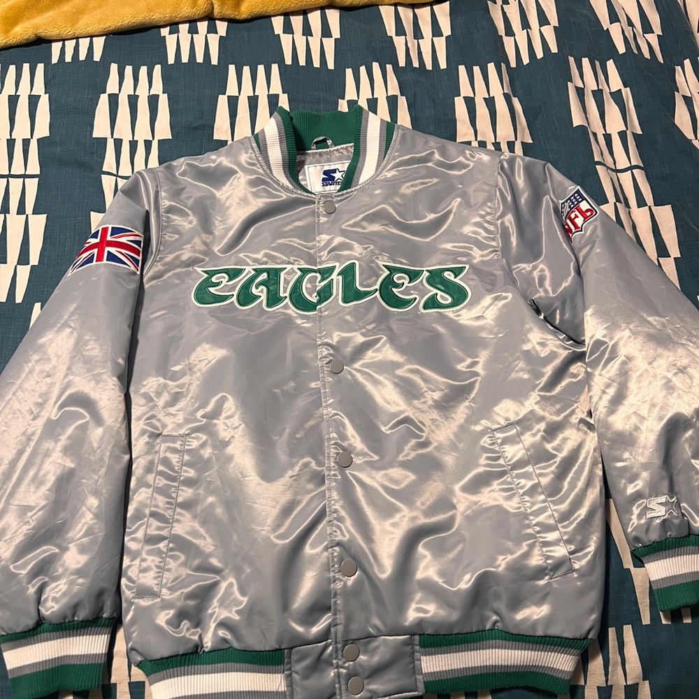2018 Philadelphia Eagles London Starter Jacket Size XL
